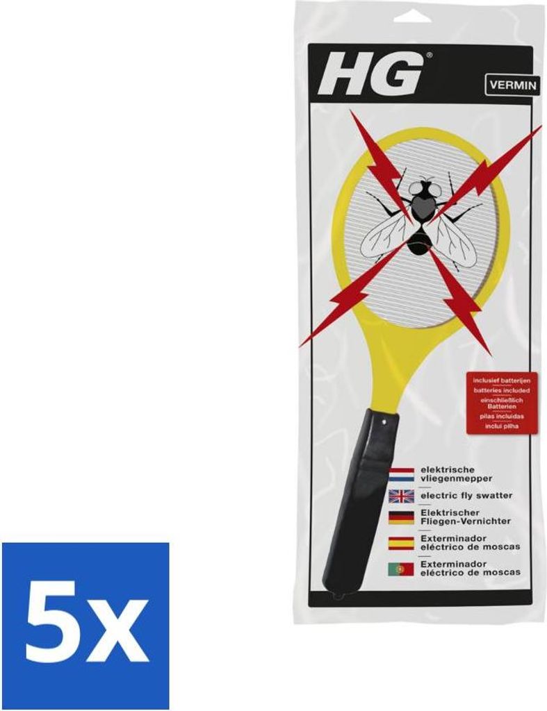 HG X Elektrische Fliegenklatsche - Vorteilspack - 5 Stücke