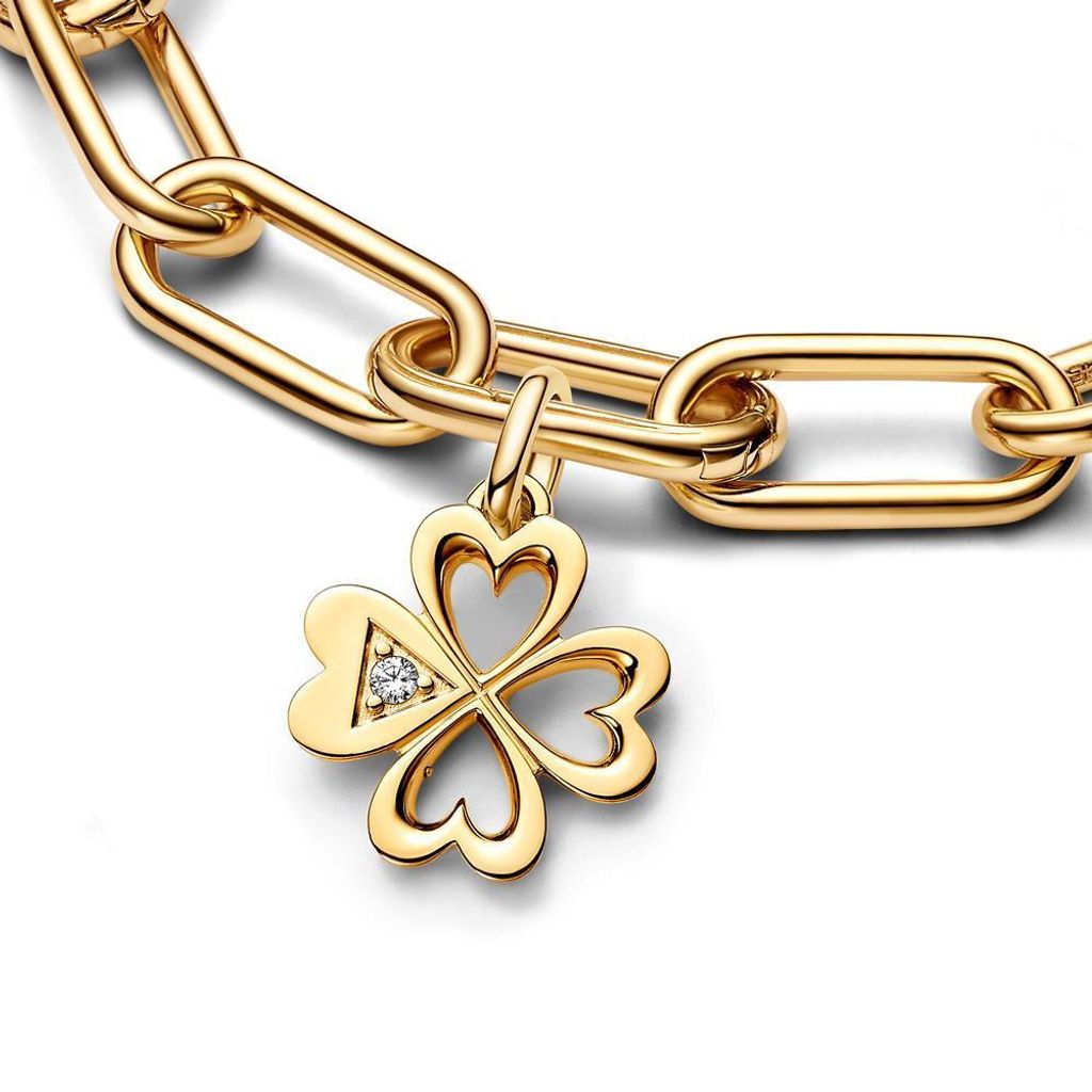Pandora ME Heart Four-Leaf Clover Medallion Charm 763034C01 Obrázek produktu 6