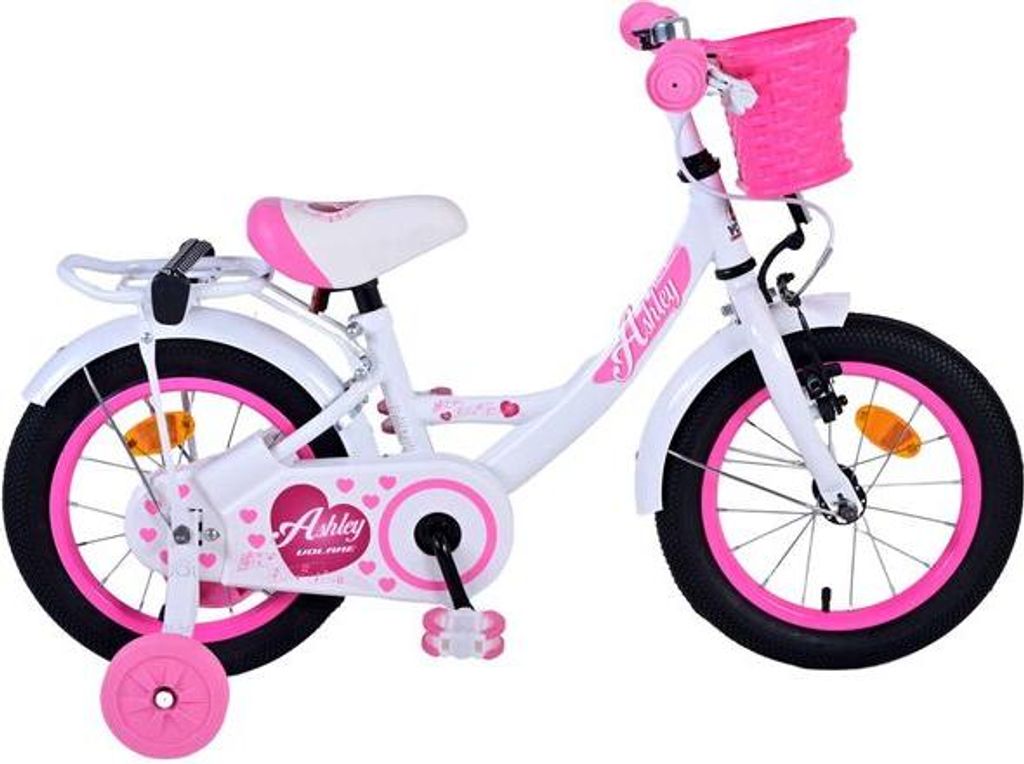 Volare Ashley Kinderfiets - Meisjes - 14 inch - Wit Productafbeelding 