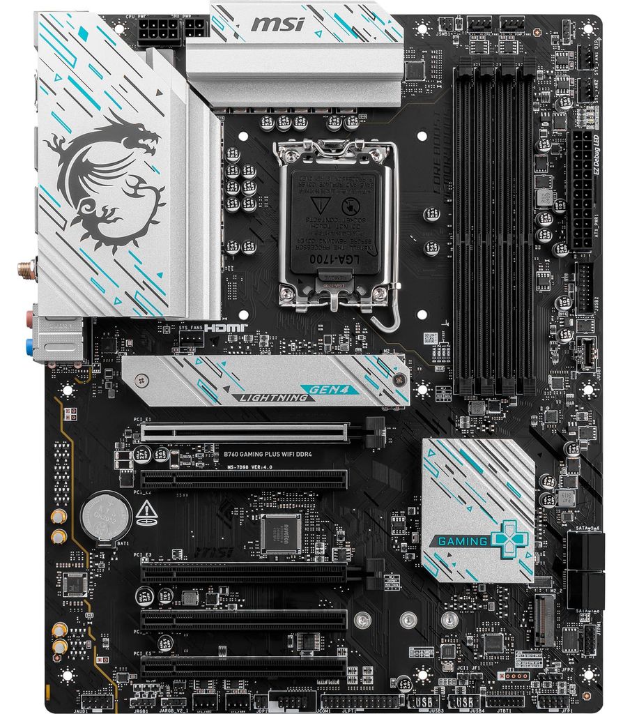 MSI MAG B760 Gaming Plus Wifi DDR4   (B760,S1700,ATX,DDR4) Produktbild 