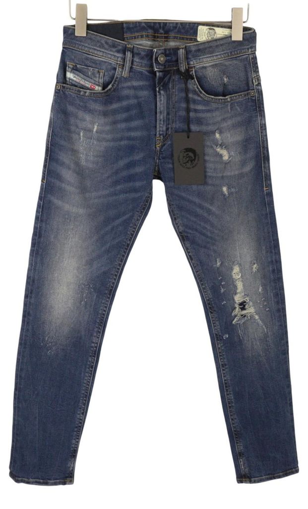 Diesel Thommer 083ac Herren Jeansblau Distress Slim Skinny Fit Stretch