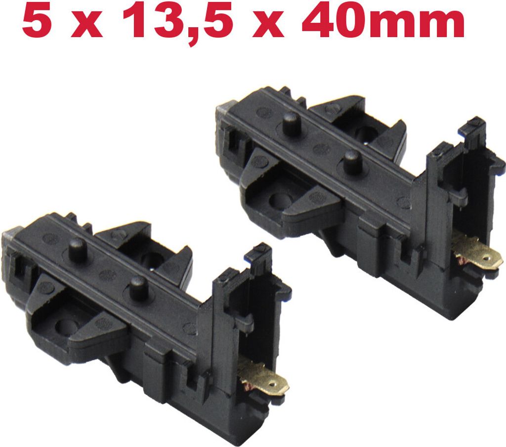 Trade-Shop 2x Motorkohlen 5x13,5x40mm mit Halter für Privileg 91452181800 91452183000 91452183100 91452183200 91452183400 91452191700 Waschmaschine