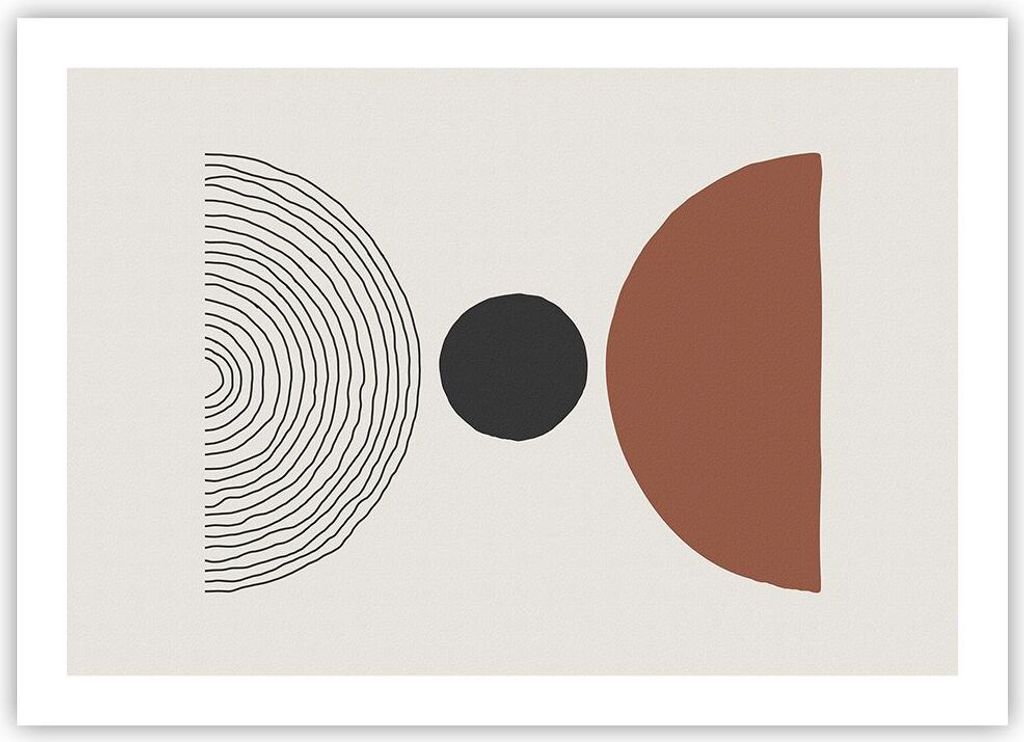 Poster - Poster ohne Rahmen - Figuren Formen Geometrie - 70x50 cm - Wand Bild - Wanddeko - Wandbilder - Kunstposter - Wandposter - Bilder - Kunstdr...