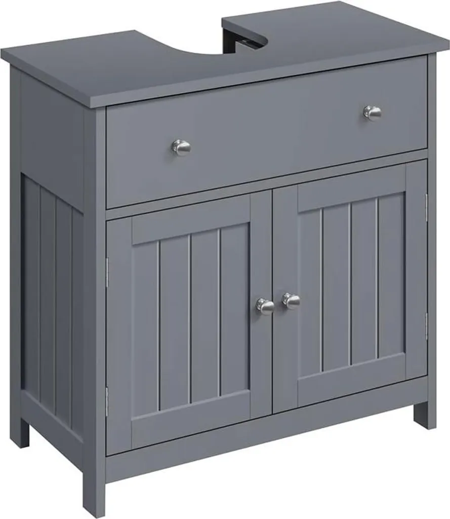 Mobile Bagno Sotto Lavabo 592486 Grigio Scuro - Ordine e Relax 60cm