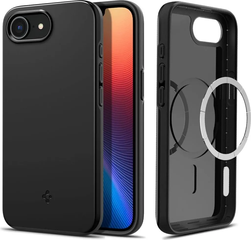 Protection iPhone 16e Spigen Thin Fit Mag Ultra Fine et Magnétique Noir