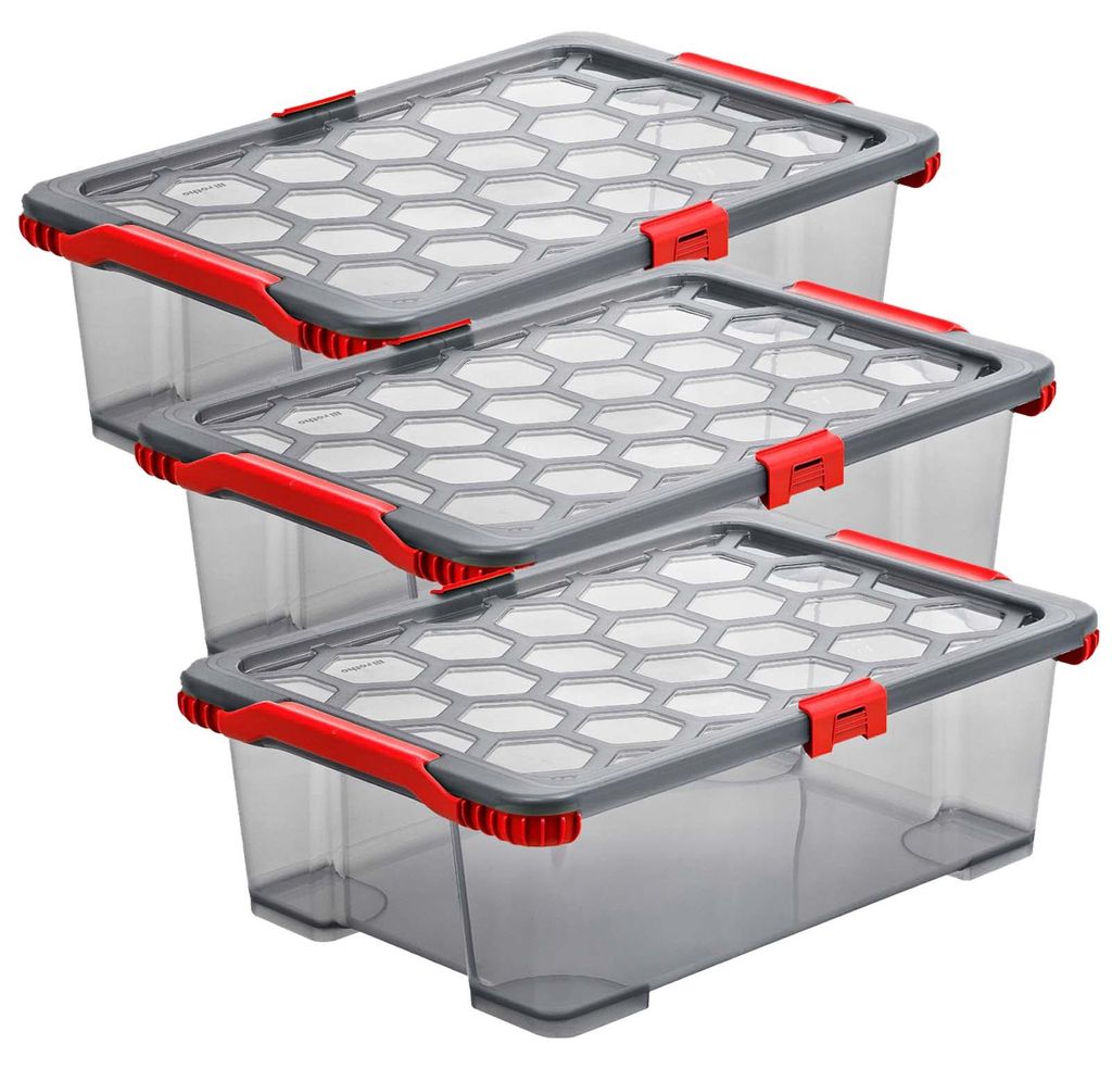 Rotho 3er Set Aufbewahrungsbox 11L Evo Total - Produktbild 