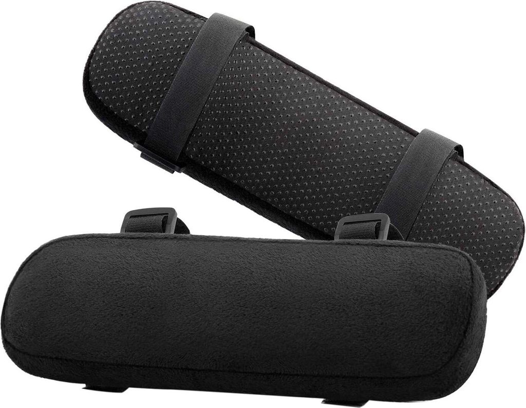 Armlehnenpolster für Stühle, 2er-Set, ergonomische, weiche Ellenbogenkissen - Schwarz