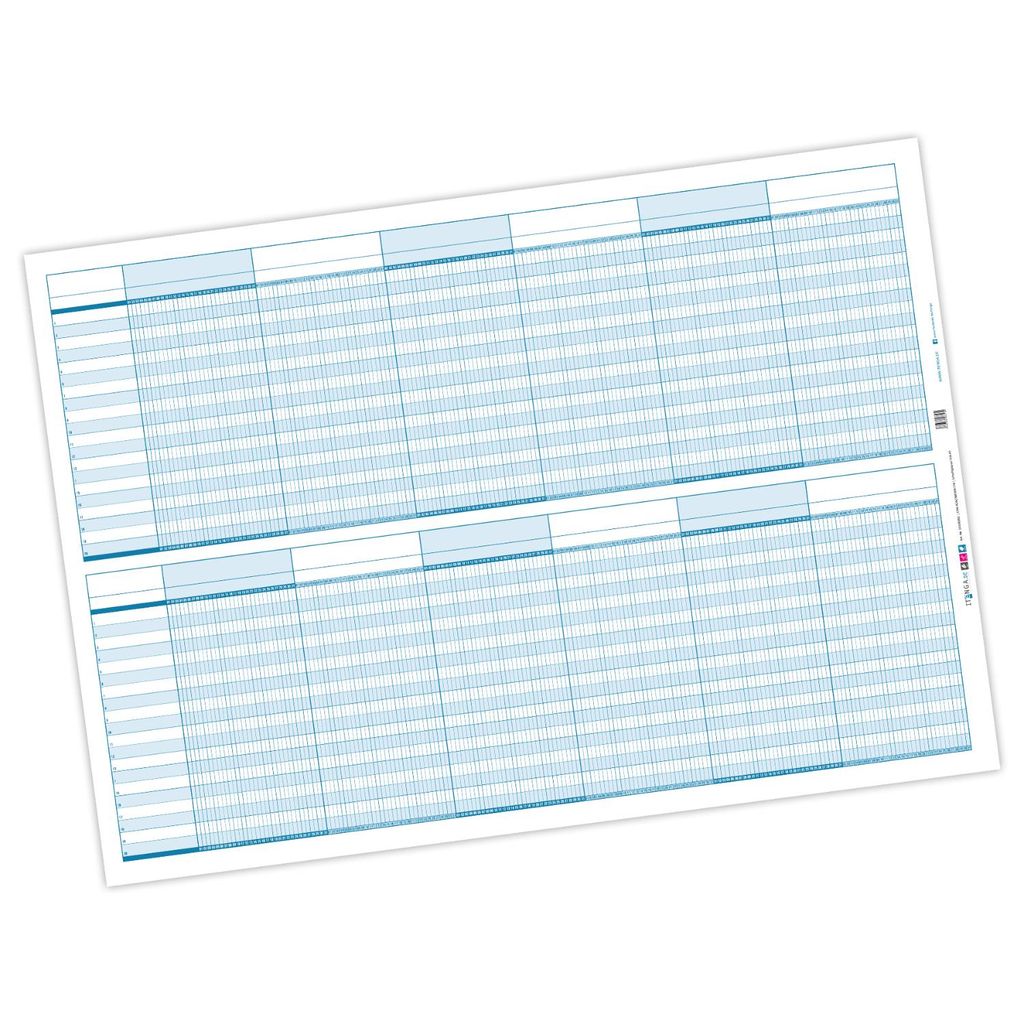 itenga Urlaubsplaner Schichtplaner universal immerwährend DIN A1 abwischbar (84,1x59,4cm)
