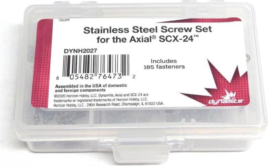 Dynamite Stainless Steel Screw Set: Axial SCX24