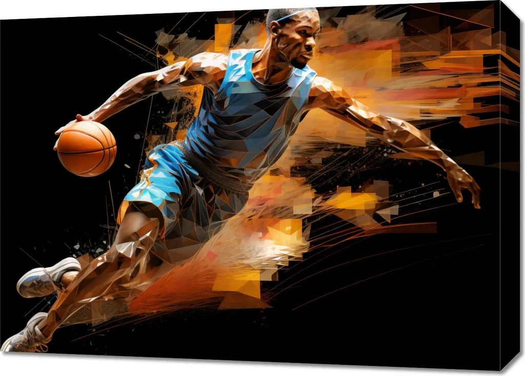 Tableau Image 70 x 50 cm Dribble Révolutionnaire pour Fan de Basket