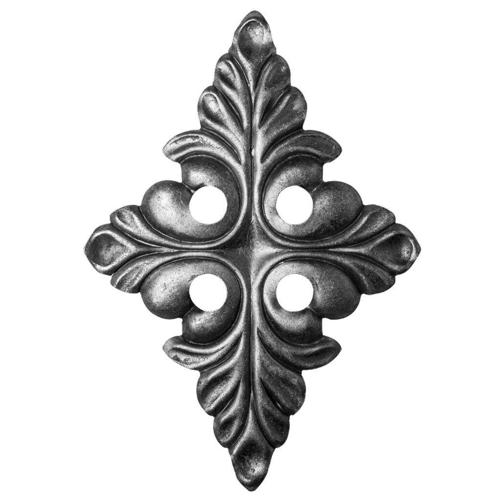 UHRIG Dekorative Rosette aus Stahl Schmiedeeisen Ornament Eisen-Kunst