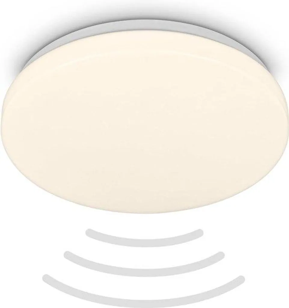 Plafonnier LED salle de bain avec détecteur mouvement IP54 blanc 27cm