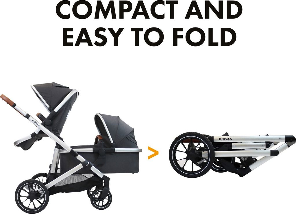 DERYAN Evy V2 Kinderwagen 2in1 - Duo Kinderwagen - Produktbild 13