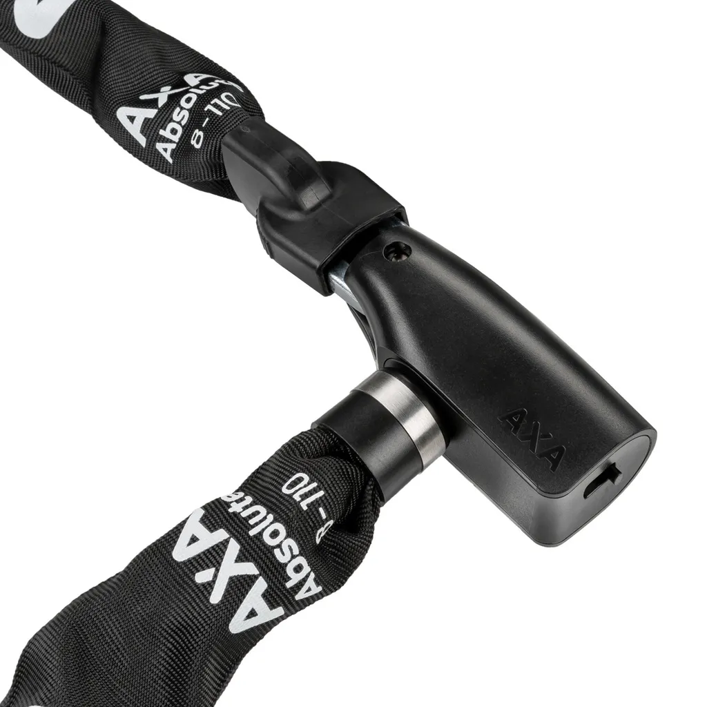 Antivol Absolute chaîne acier 8 mm gainé polyester noir 110 cm de long - 15