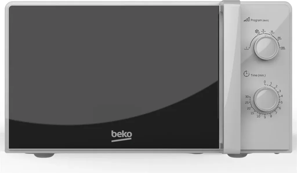 Micro-ondes 700W Beko MOC20100 Argent : 6 Vitesses et Volume Solo de 20L