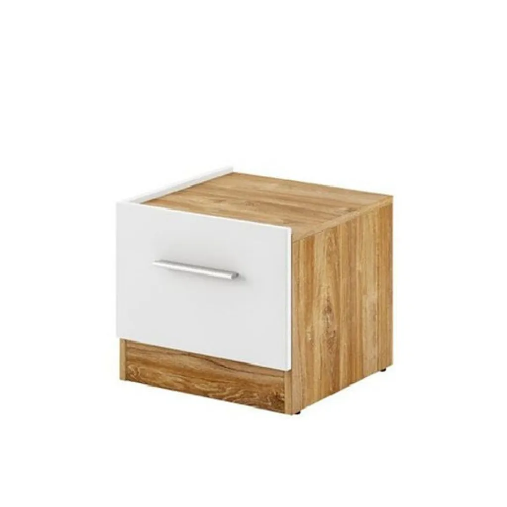 Petit meuble de chevet KASTEV chêne stirling avec tiroir de rangement