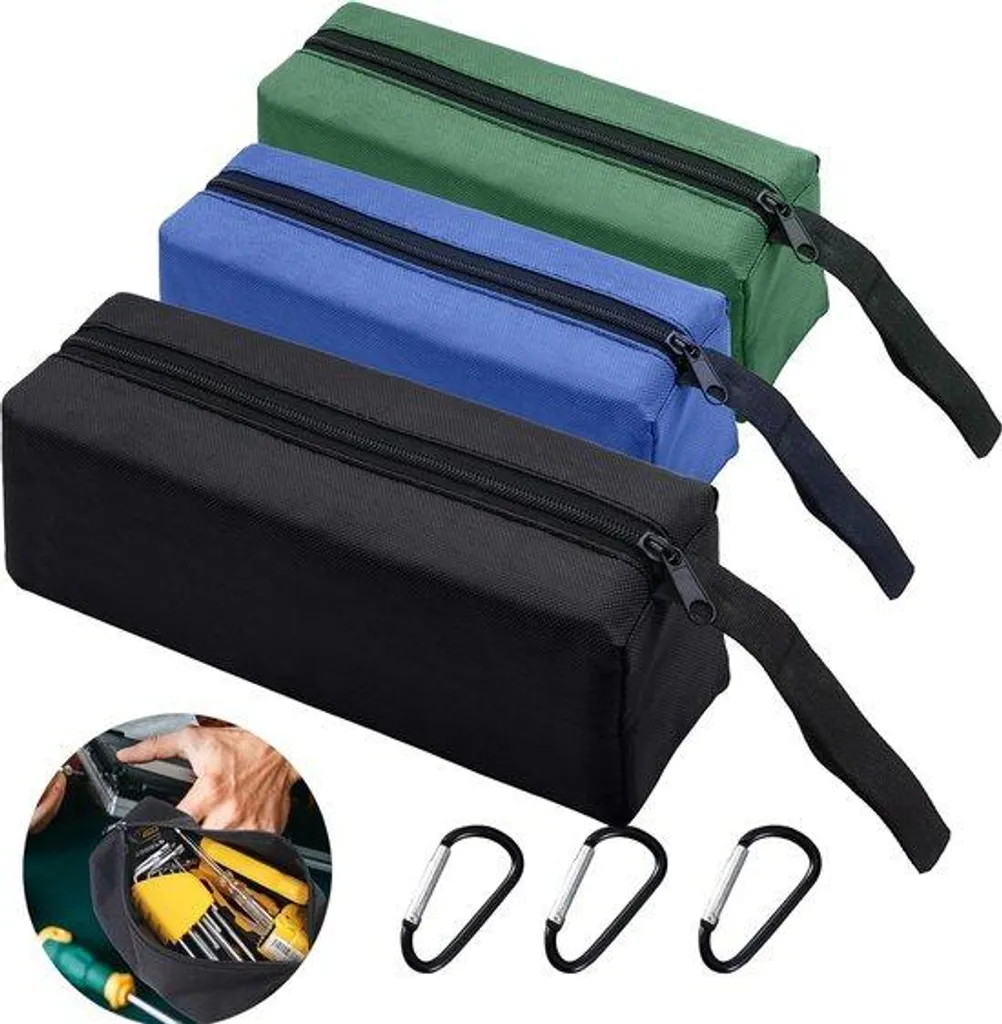 Pochettes à outils avec fermeture éclair et porte-matériel robustes