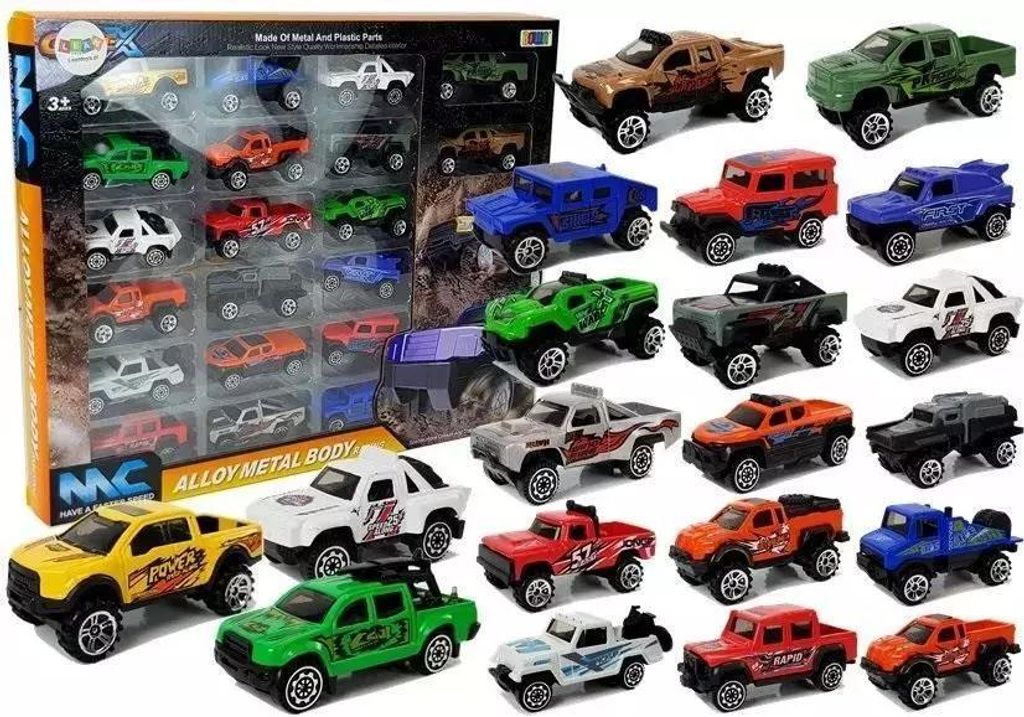Set Geländewagen Jeep Resoraks Verschiedene Farben 20 Stück
