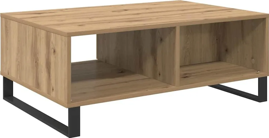 SYFAX™ Tavolino da salotto Rovere artigianale 90 x 60 x 35 cm