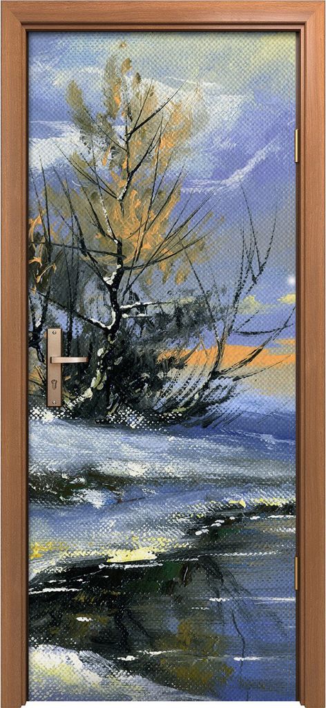 Türposter 80x200 cm Türaufkleber Türtapete Türfolie Klebefolie Wand Wohnkultur Winter Landschaft