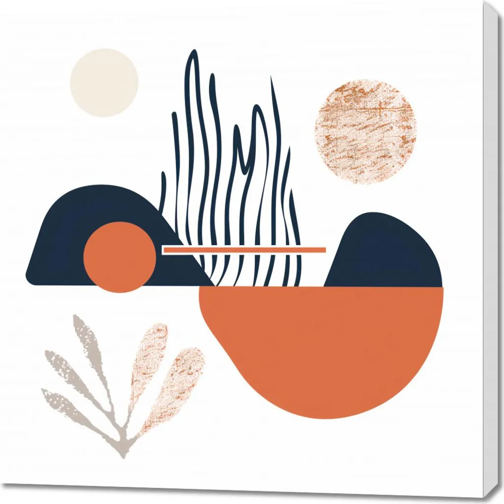 Tableau Carré 90 x 90 cm Volonté Inclinée pour Déco Bureau Moderne