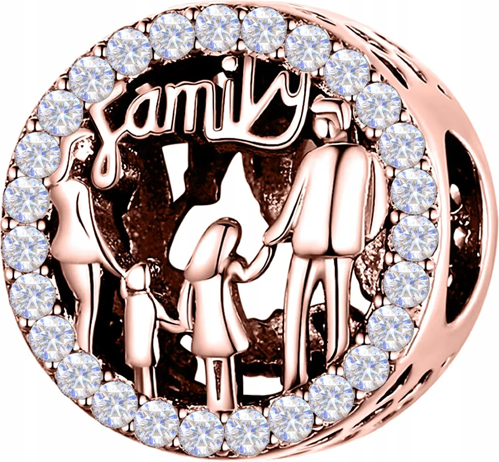 Ciondolo Famiglia Argento 925 Placcato Oro Madre e Bambino | Regalo Mamma