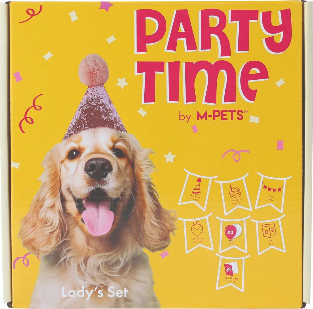 M-Pets Party Time Lady Décoration pour Chien Femelle - Accessoire Fête