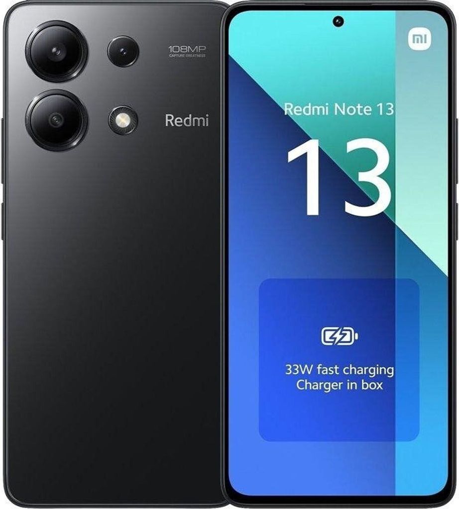 Xiaomi Redmi Note 13 16,9 cm (6.67") Hybride Dual-SIM Android 13 4G USB Typ-C 8 GB 256 GB 5000 mAh Schwarz
