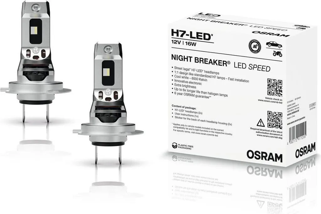 OSRAM Night Breaker LED SPEED H7 ampoule 12V blanc froid haute clarté