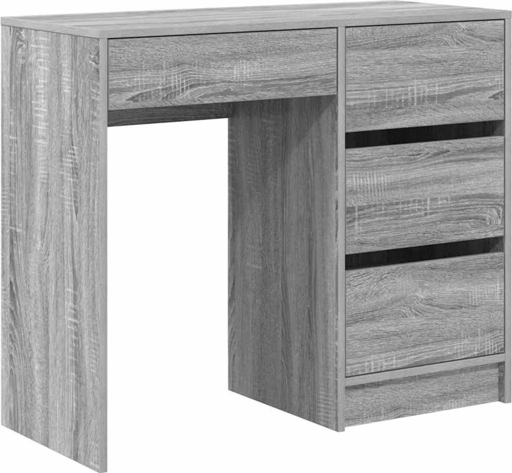 Scrivania Elegante vidaXL Grigio Sonoma 90cm | Mobile Ufficio Chic