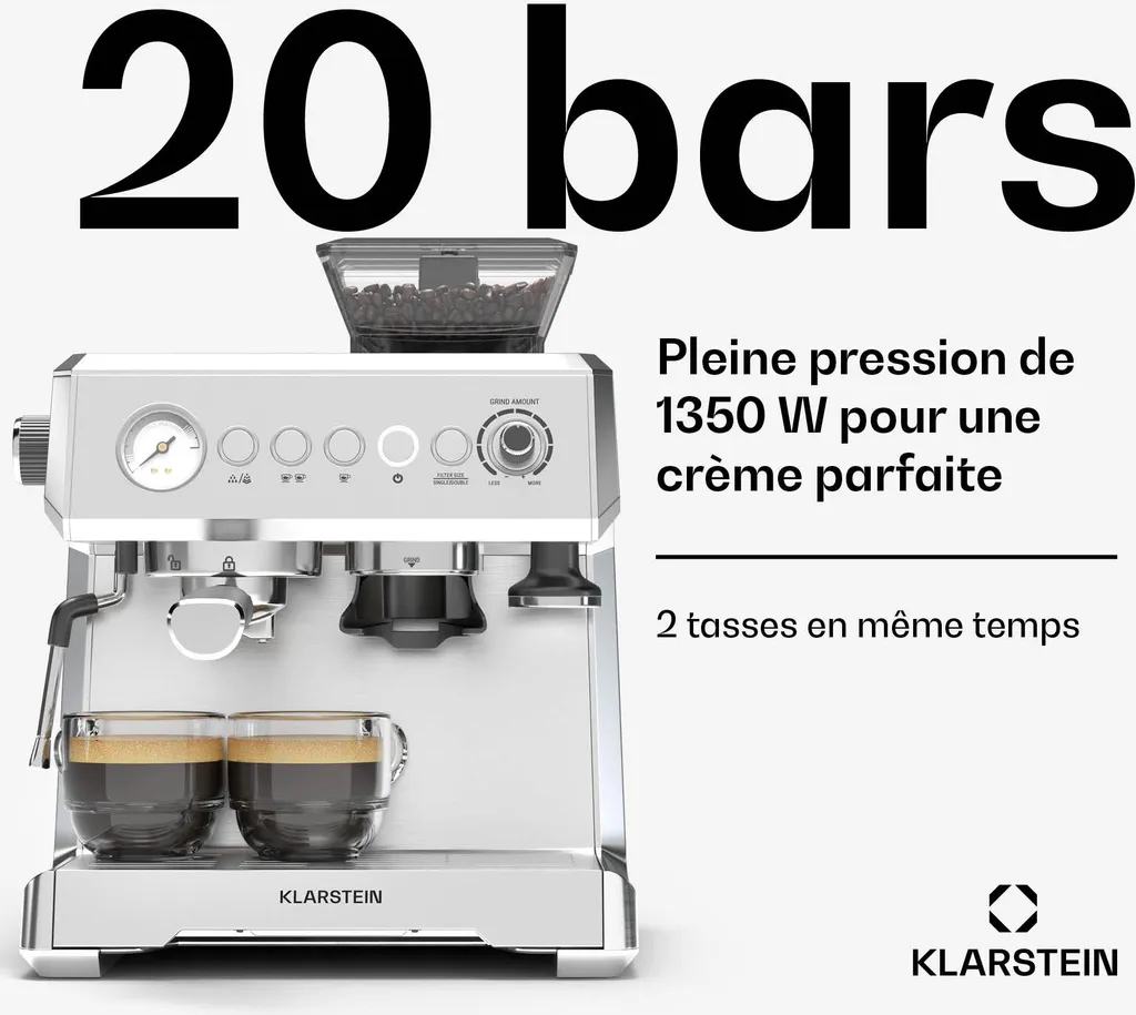 Dites adieu aux capsules avec cette Machine à Café Grain 20 Bars Pro