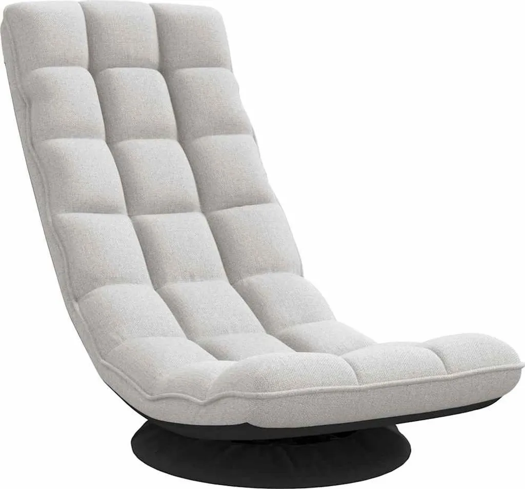 Sedia da Pavimento Girevole vidaXL 70x51x79cm - Tessuto Grigio Nuvola