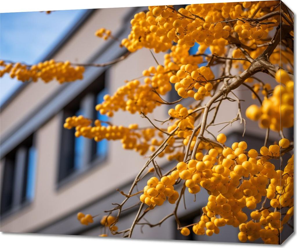 Bild 60x50cm Goldene Beeren