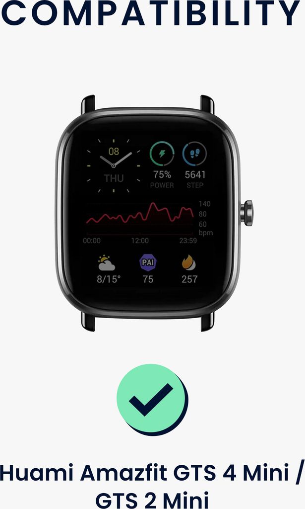 kwmobile 2x Sportarmband kompatibel mit Huami Amazfit GTS 4 Produktbild 6