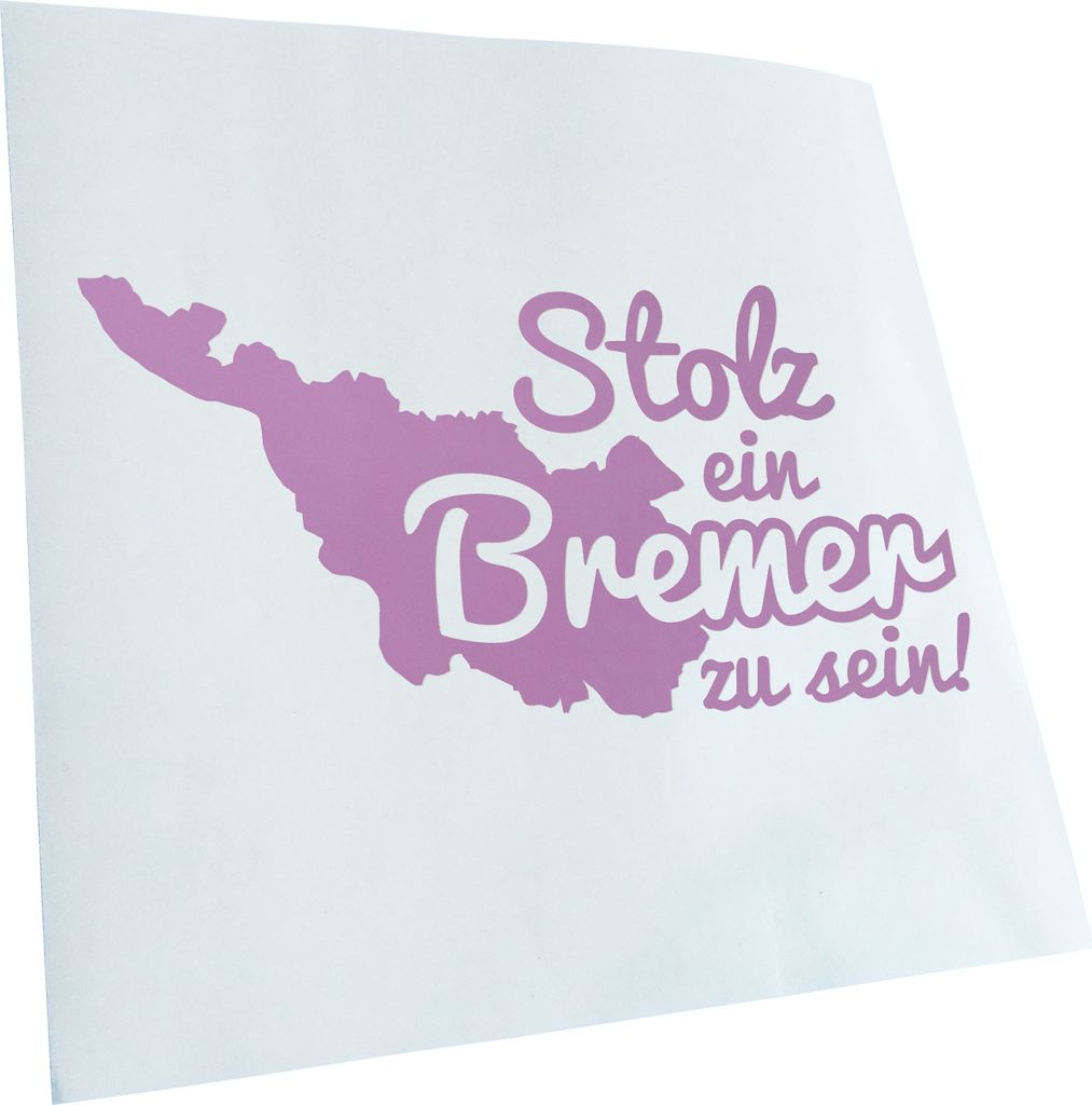 Kiwistar - Autoaufkleber - Bremen Bremer Stolz - Flieder - 30x15cm - Aufkleber für Auto, Laptop, Fahrrad, LKW, Motorrad mehrfarbig JDM Decal Racing