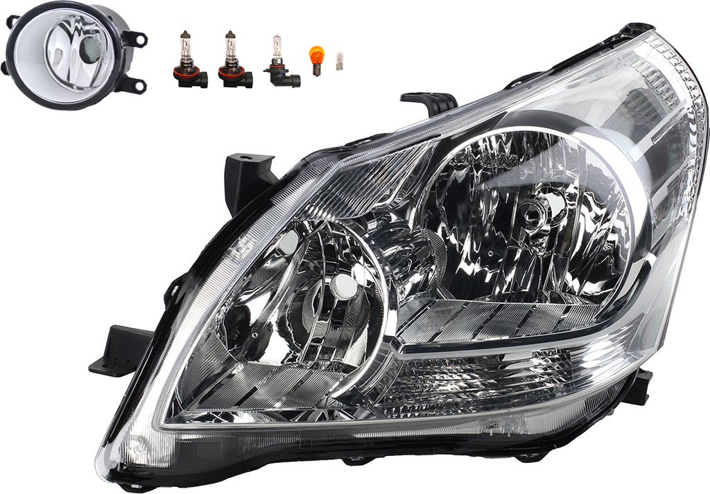 Johns, Scheinwerfer Halogen passend für Toyota Verso 04/09-02/13 H11 HB3 L + Nebel+Leu. 811700F090 812200D040 1608422080 3550257L00 3550257L01 812...