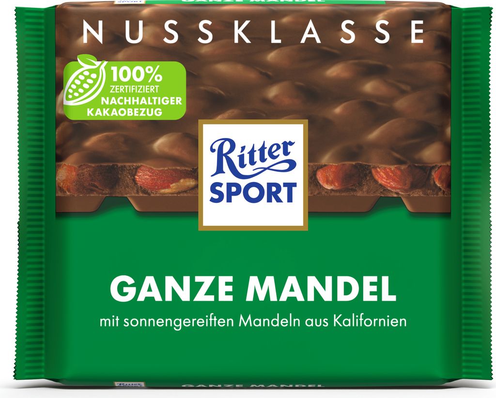 Ritter Sport Nuss Klasse ganze Mandel in Vollmilch Produktbild 