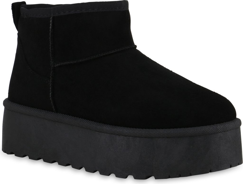 A black platform boot.