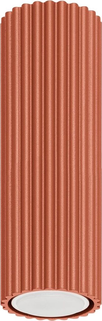 Deckenlampe Aluminium Ø 6,5 cm rund Aufputz Ockerrot GU10 Modern Spot Lampe Decke Deckenspot