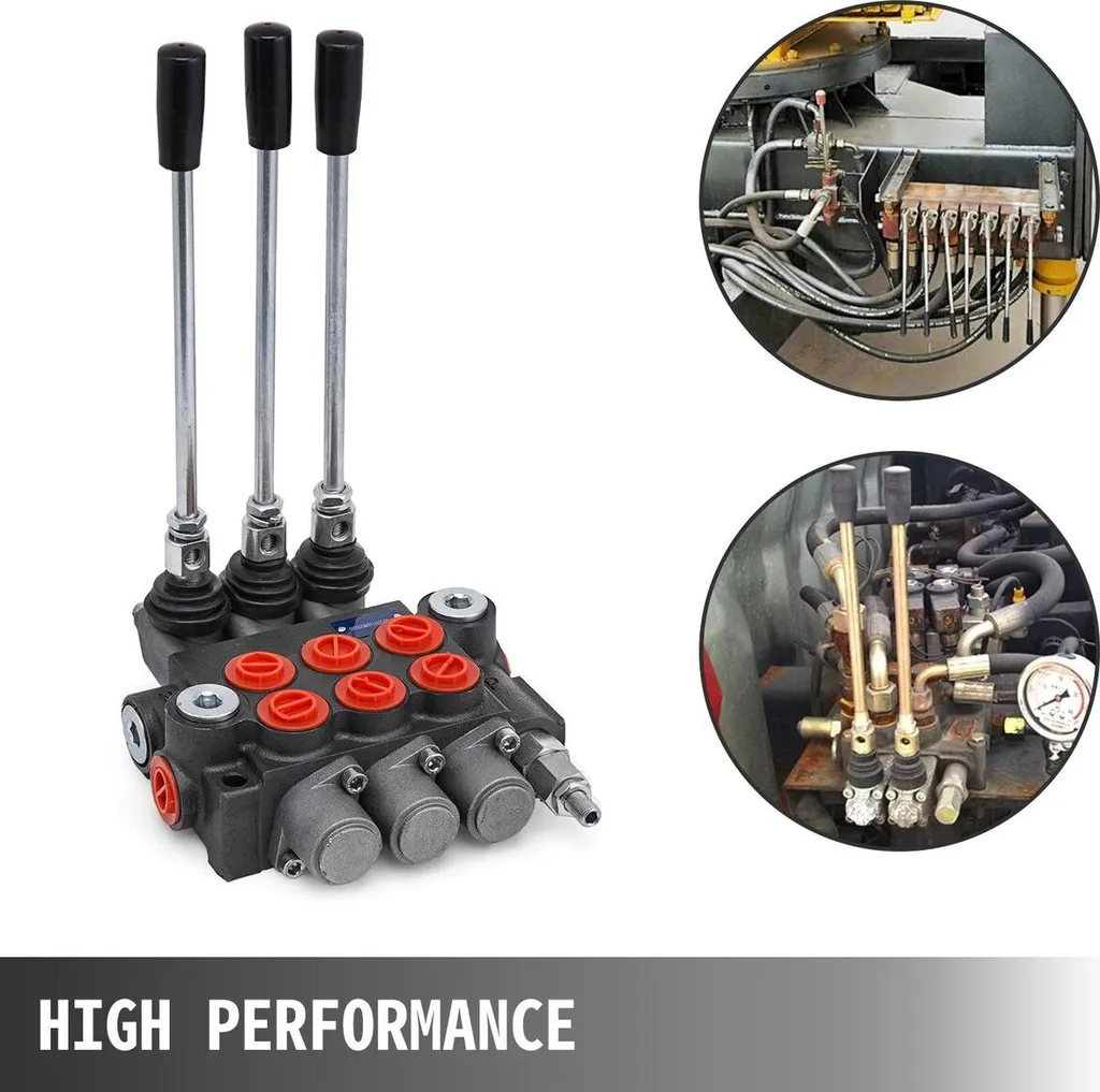 Distributeur hydraulique 3 tiroirs 40L pour commande de vérin double - 3