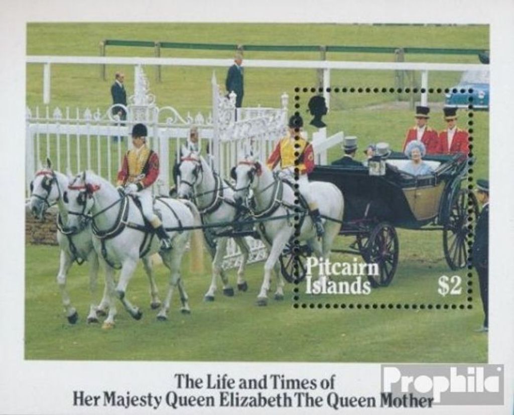 Briefmarken Pitcairn 1985 Mi Block8 (kompl.Ausg.) postfrisch Königinmutter Elisabeth