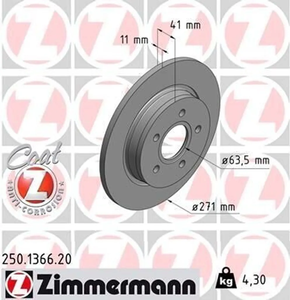 Éliminez les vibrations au freinage sur Focus III avec Zimmermann 250.1366.20