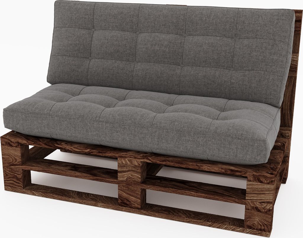 Lermowood Palettenmöbel Mpe Bank 100 x 80 cm Eiche | Europaletten Indoor und Outdoor Lounge Gartenmöbel Holz Gartenmöbel Set Lounge Möbel Terra...