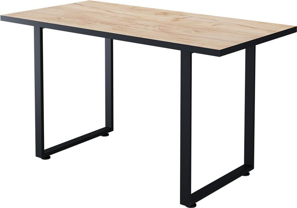 Esstisch Vicco Livorno Schwarz/Goldkraft Eiche 140 x 70 cm, Model 55614