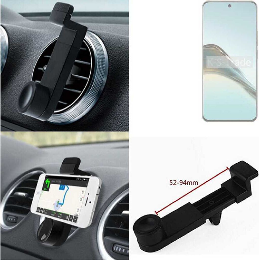 K-S-Trade Lüftungshalterung kompatibel mit Realme 13 Pro Extreme Edition KFZ-Halterung Autohalterung Handy-halterung Lüftungsgitter