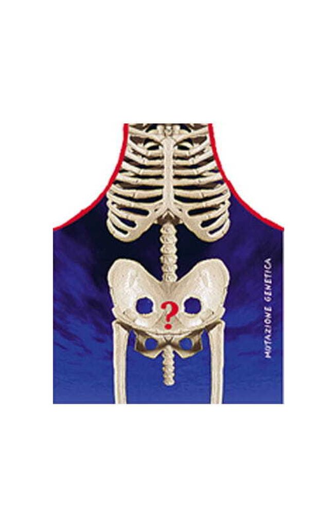 Totengerippe Schürze als einfaches Halloween Kostüm zum kochen | One Size