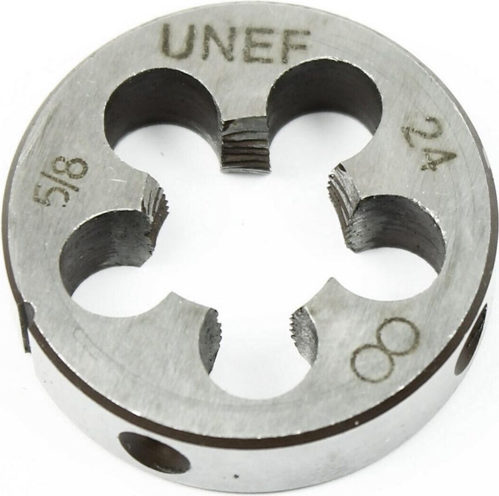 5/8''-24 Gewindebohrer- und Schneideisen-Satz Schnellarbeitsstahl Rechtsgewinde für Gewinderestaurierung