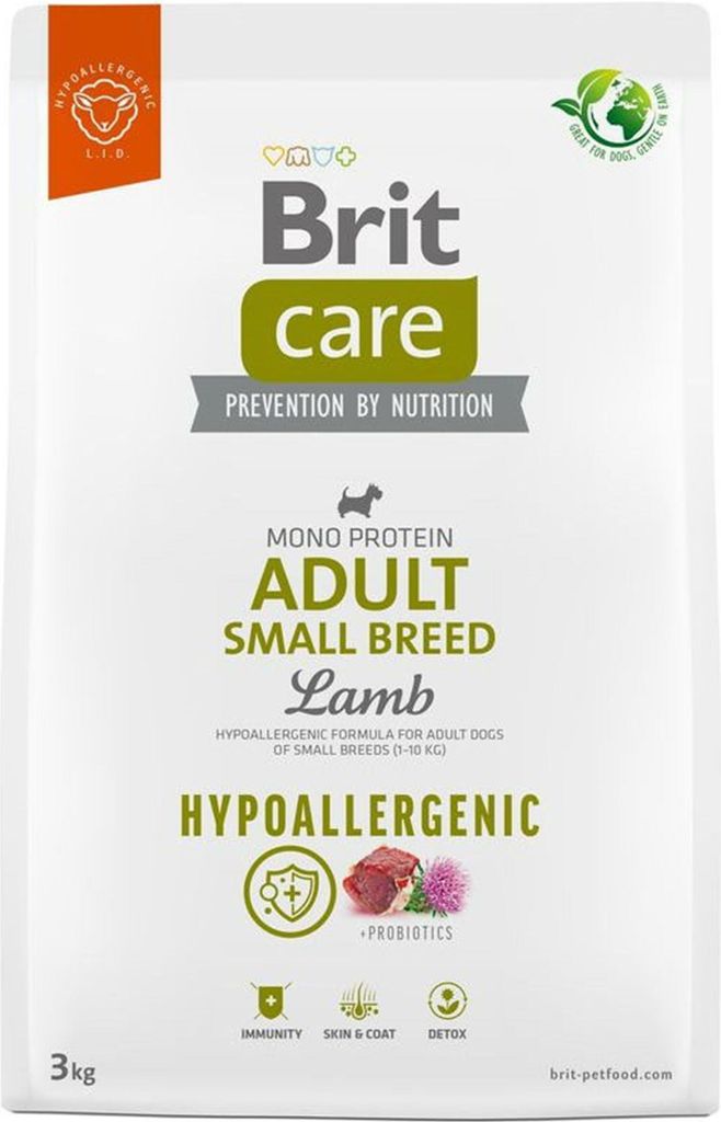 Brit Care Hypoallergenic Adult Small LambReis 3kg