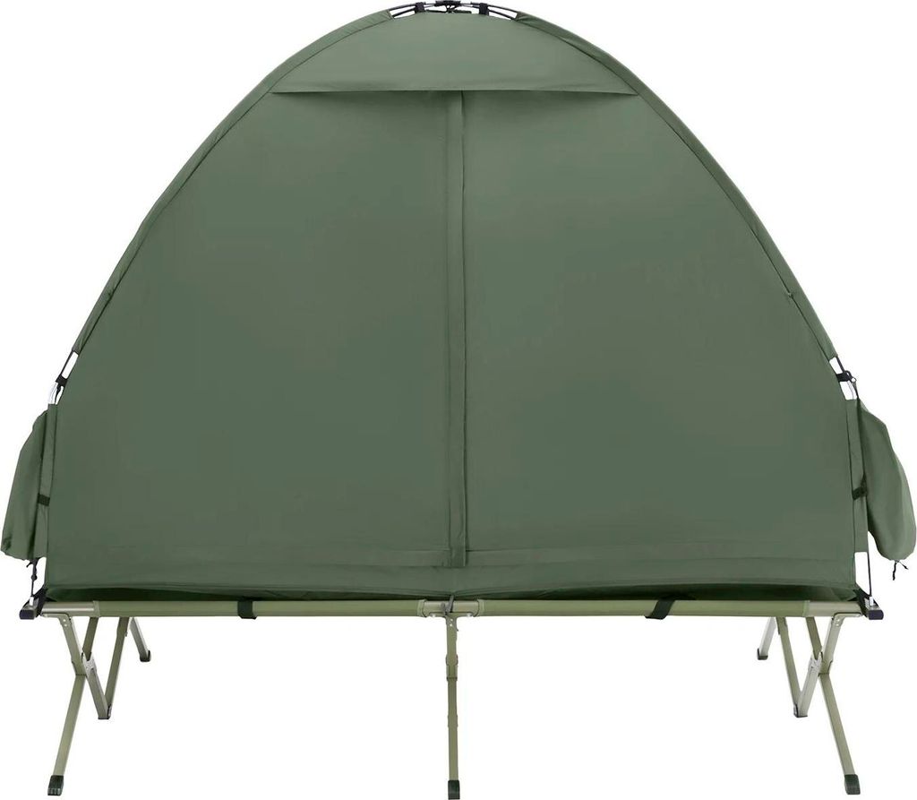 OGS32-II-L Campingzelt, 2-Personen 3-in-1, mit Lampenhaken und Schuhaufbewahrungsbeuteln, grau
