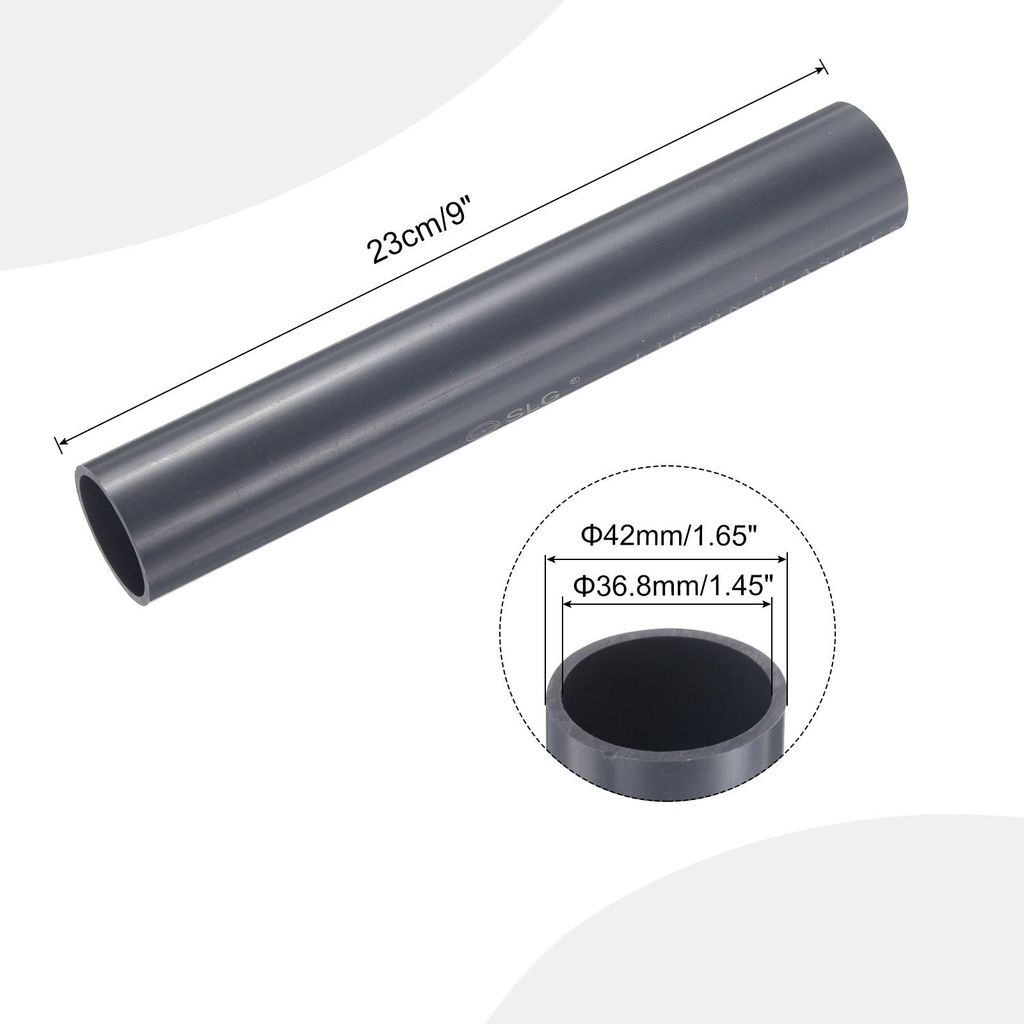 PVC Rohr, Durchmesser 36.8mm L?nge 0.23m Rund Kunststoffrohr fš¹r Garten, Aquarium, Wasserleitung, Kabelkanal, lš¹ftungsrohr (Hellgrau)
